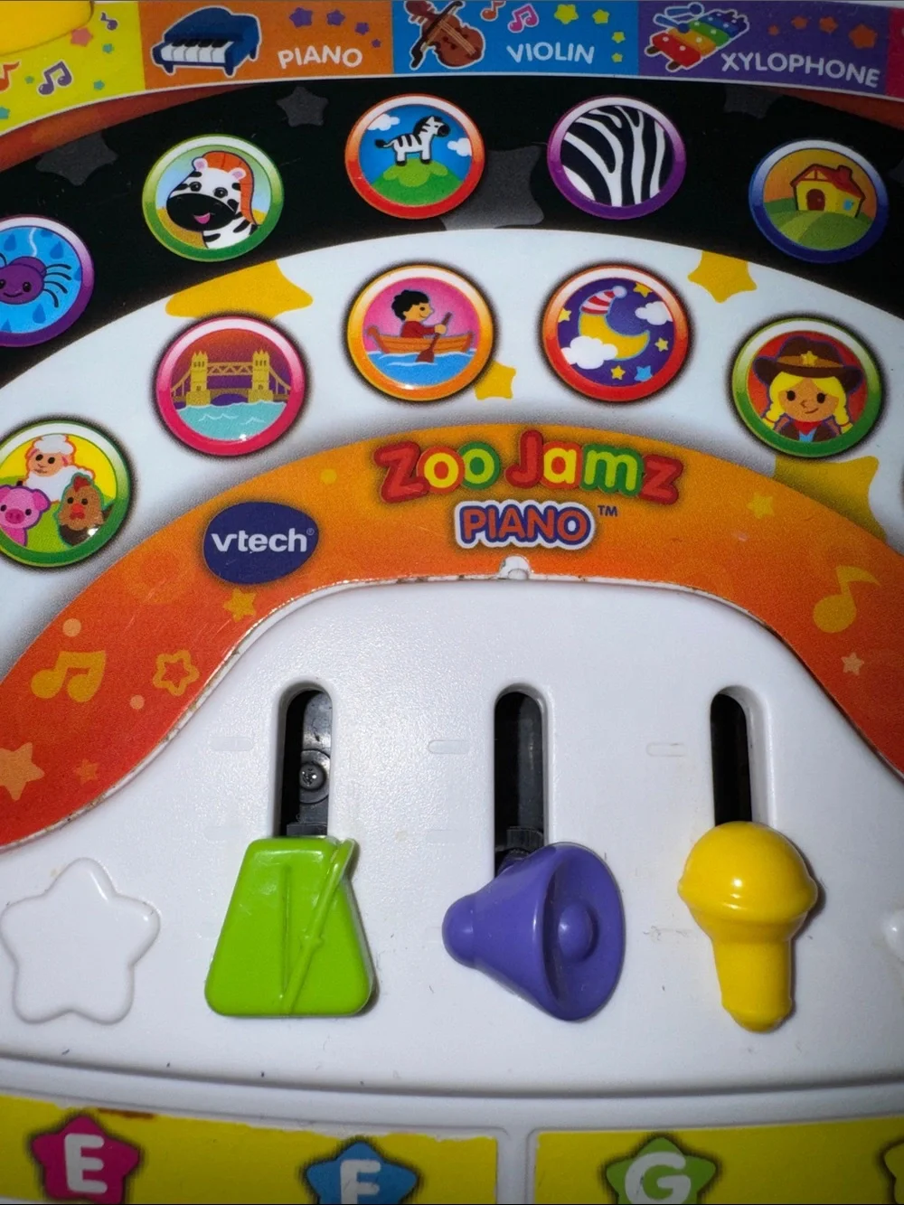 Vibrant Zebra Musical Learning Piano - Multicolor Kids Toy